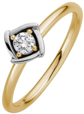 Lyomi Damen Ring 585/- Gold Glänzend Diamant Lab Grown mehrfarbig 0,15ct. 067370161-1