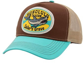 King Kerosin Herren Trucker Cap Mit Besonderer Cut-Pile-Stickerei Honolulu Tavern