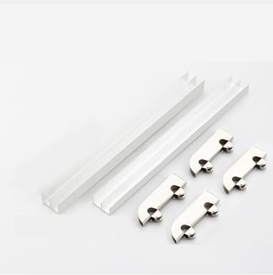 Set di binari for porta scorrevole 'armadio: binario for porta scorrevole in lega di alluminio resistente(180cm)