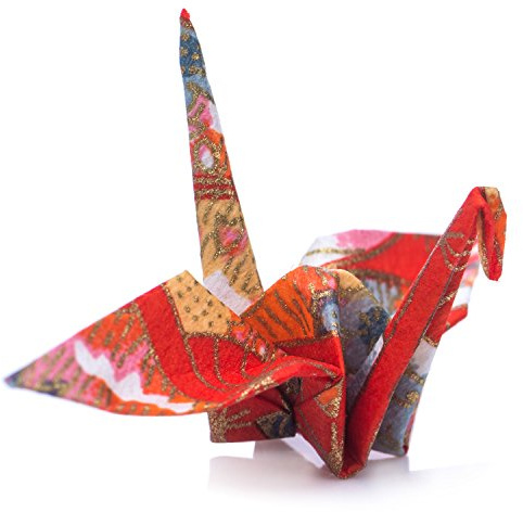 Japanische Origami-Kraniche, 10 Stück, Rot
