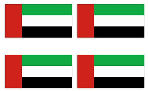 Kiwistar Aufkleber 4,5 x 2,3 cm Vereinigte Arabische Emirate - Land Staat Autoaufkleber Flagge Länder Wappen Fahne Sticker Kennzeichen - Auto - Fahrrad - LKW