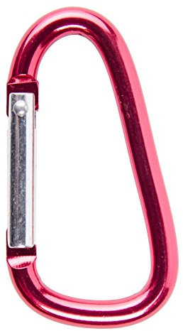 Karteo Karabinerhaken pink [1 Stück] Schlüsselanhänger aus Metall für Gürtelschnalle Hosenbund Schlüsselbund als Ausweishalter Schlüssel