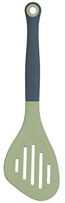 Colourworks Silicone Multi Fish Slice / Slotted Server, 29 cm (11.5) - Classic Green