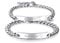 Cupimatch 2pcs His and Hers Couple Bracelets Set, Adjustable Titanium Stainless Steel To Infinity And Beyond Love Matching Bracelet Link Jewelry Set,Silver …