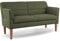 CAVADORE 2,5-Sitzer Küchensofa Kira / Sitzbank für Küche, Esszimmer oder Wohnküche inkl. Armteilverstellung / Leichte Fleckenentfernung dank Soft Clean / 168 x 94 x 81 / Flachgewebe: Grün