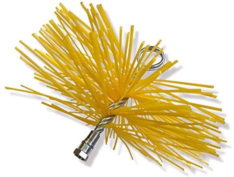 Hérisson synthétique pour ramonage conduits gainés | Diamètre 250 mm | Embout acier fileté M12*1,75mm | Cheminées, chaudières, poêles, canalisations, gouttières | Kibros 4ESS25b