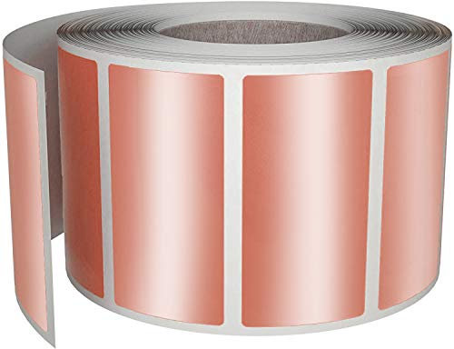 Royal Green Sticker Rosé-Gold 40 mm x 19 mm rechteckige Aufkleber - 1,5 x 0,7 Zoll viereckige Etiketten im 500 Pack