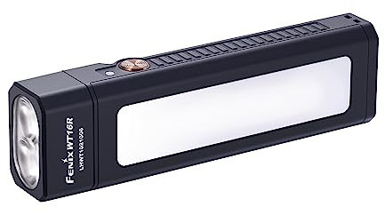 FENIX WT16R Lampe torche de travail rechargeable et éclairage de zone | 300 lumens | 115 m | 30 heures maximum | panneau latéral COB inondation | mode flash jaune | clip large | base magnétique et