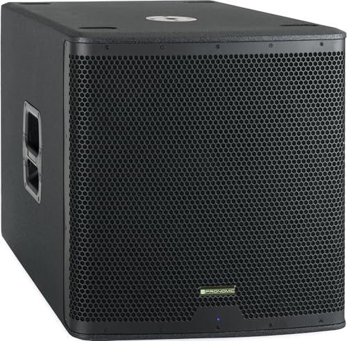 Pronomic C-118SA Subwoofer attivo - 1600 watt di picco / 800 watt RMS - Casse attivs da 18 con bobina mobile da 3 - gamma di frequenza: 30-200 Hz - 4 preset DSP - SPL massimo: 126 dB