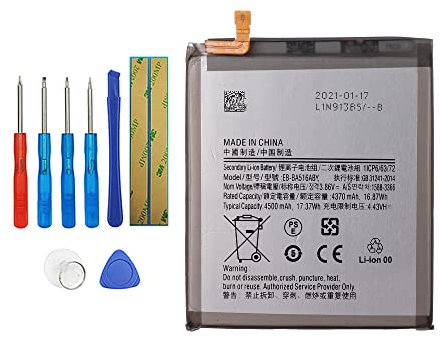 Vvsialeek EB-BA516ABY Batterie compatible avec Samsung Galaxy A51 5G (pas pour 4G) SM-A516B/DS avec kit d'outils