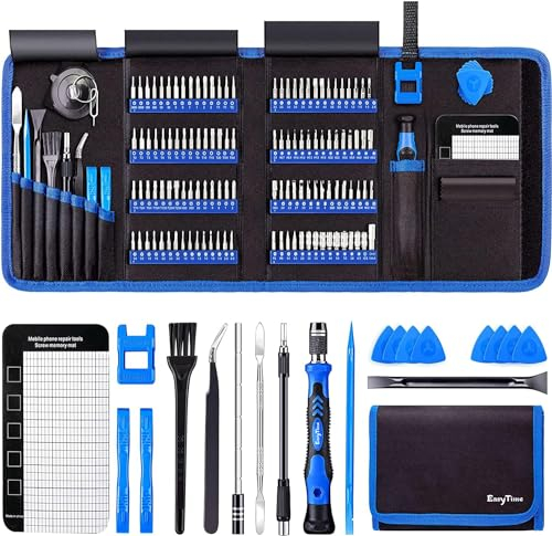 Precision Screwdriver Set, 146 in 1 Computer Repair Tool Kit with 123 Bits, EasyTime Magnetic Electronics Screwdriver Set Compatible for Laptop, PC, MacBook, iPhone, PS4, Xbox, Household Appliances