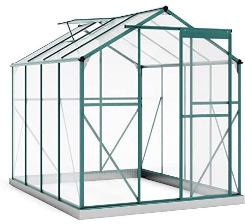 Thanaddo Aluminium Gewächshaus Gartengewächshaus Treibhaus, Garten Frühbeet Pflanzenhaus als Treibhaus, Tomatenhaus