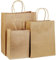 Braun Papiertüten mit Henkel 30 Stück, Groß+Mittel+Klein Papier Geschenktüten Set, 130GSM kraftpapier tüten, gut für Einkaufstüten,Partytüten,Geschenktüten,Hochzeitstasche - 10 Stück pro Größe