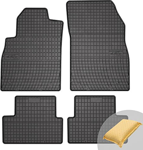 FROGUM EL Toro Gummimatten Ganzjähriges-Set von Autofussmatte Auto Fußmatten für Chevrolet Cruze I 2008-16, für Orlando I 10-18, für Opel Astra J 09-15, für Cascada 13-19 | Beständiges Gummi Material