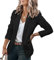 Cicy Bell Giacche da Abito Blazer da Donna Blazer Casual da Donna Giacche da Lavoro a Maniche Lunghe Aperte sul Davanti Nero S
