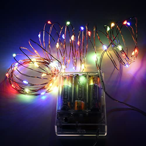Uhugu Fairy Lights for Bedroom, 16Ft Fairy Lights for Bedroom with 8 Flashing Modes and 8 Hours On 16 Hours Off Timer(Multi-Color,2 Pack)