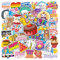50Pcs Happy Birthday Aufkleber, Kuchen Kerze Geburtstag Party Aufkleber Packs für Gitarre Laptop Wasserflasche