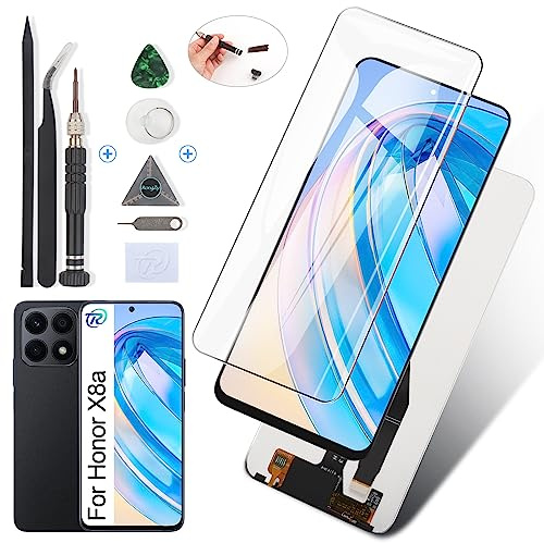 RongZy Pantalla para Huawei Honor X8a 2023 Táctil LCD de Repuesto para Honor 90 Lite 5G Ensamblaje Digitalizador Reemplazo con Herramientas de Reparación(Negro)