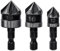 Bestgle kegelsenker set 3 stücke kegelsenker sechskant senker bohrer 90°center punch tool für holz kunststoff schnellwechsel bit 12mm 16mm 19mm