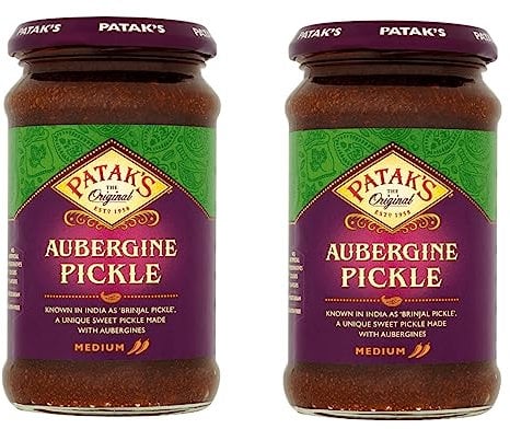 Pataaks Aubergine Brinjal Pickle | A sweet Pickle Made with Aubergines And Spices | 312g | (Pack of 2)