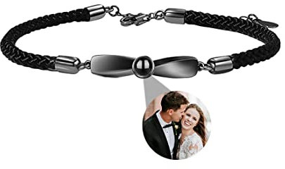 ASD Jewerly Personalisierte Foto Armband Mit Bild Innen, Benutzerdefinierte Für Paare, Freundschaft, Schwestern - Valentinstag Geburtstag Jubiläum Gedenkgeschenke