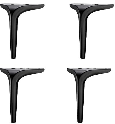 4 Stück Schwarz Möbelfüße,Dreieckige Sofabeine,Moderne Metalldreieck Möbelfüße,Dreieck Tischbeine,DIY-Ersatz für Schrank Sofa Couchtisch TV-Schrank und andere Möbel (180mm/7.1in)