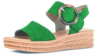 Gabor Damen Plateausandalen, Frauen Sandalen,Best Fitting,Sommerschuhe,Freizeitschuhe,offene Schuhe,Strandschuhe,Dicke Sohle,Verde,38 EU / 5 UK