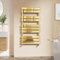 EMKE Towel Radiator Bathroom Heated Towel Rail 1200 x 500 mm, Flat Panel Towel Rail Radiator Versatile Wall/Floor Mounted Bathroom Radiators Gold