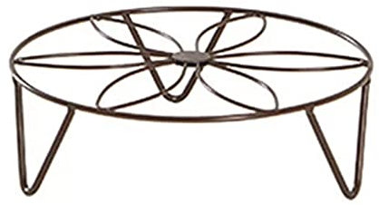 Plant Stand Indoor Creative Round Wrought Iron Potted Stander Flower Shelf Flower Pot Holder Balcony Garden Basion Display Shelf Plant Stand Rack Flower Shelf (Color : 02 Large) (02 Large )