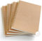 VEESUN Cahier à Spirale A5 Ligné: Lot de 4 Carnet de Notes avec Couverture Kraft Cahier Note 80 Feuilles 160 Pages Cahier de Dessin Papier Épais 80g Bloc Note Idéal pour Écriture École et Bureau