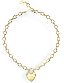 GUESS Damen-Kette Herz-Schloss Goldfarben JUBN04268JWYGT