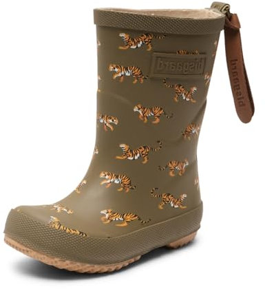 bisgaard Unisex Kinder Basic Rubber Rain Boot, Safari, 28 EU
