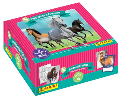 Panini Merveilleux Chevaux Trading Cards Box mit 24 Hüllen, 005011BOX24F