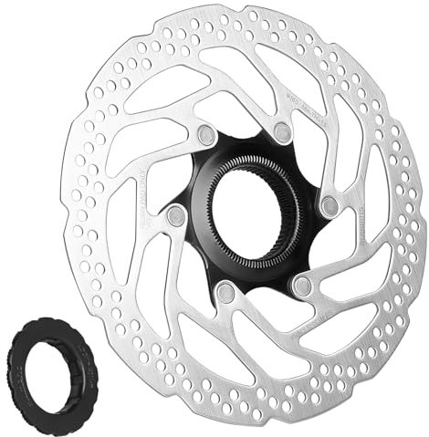 CPROSP Fahrrad Bremsscheibe, Fahrrad Center Lock Bremsscheibenrotor kompatibel mit SM-RT30-S/160mm für Rennrad/Rennräder Mountainbike/MTB BMX Stadtfahrrad Silber