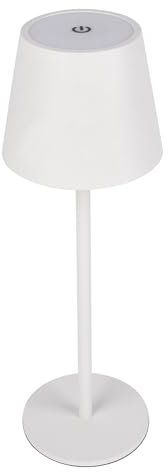 greenandco Akku Tischleuchte weiß | kabellos | wiederaufladbar | dimmbar | touch control | 3000-5000K | CRI 90 | 3600mAh | für den Außenbereich geeignet