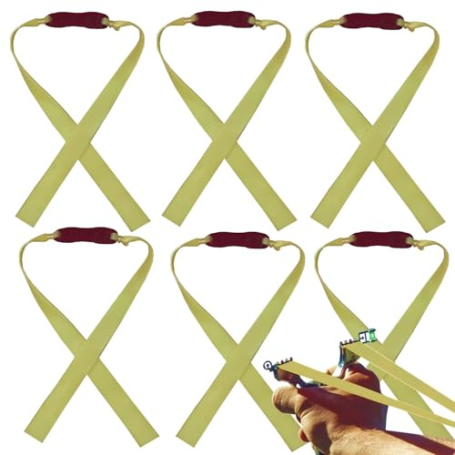 NAYAINOVA Steinschleuder Gummi Slingshot | Elastische Gummibänder für professionelle Jagd und Schießen | Leistungsstark, elastisch und flach mit 1,2 mm Stärke 6 Stück