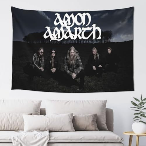 PDNMIJHD Amon Amarth Wandbehang, Wandteppich für Wohnheim, Schlafzimmer, dekorative Heimdekoration, 152,4 x 101,6 cm