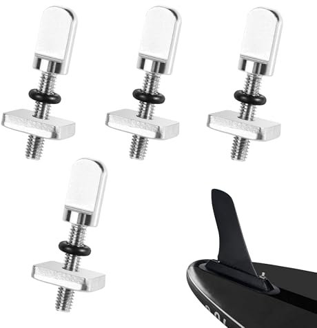 JSMTKJ Tornillo para Tabla de Surf, 4 Piezas Tornillo de Paddle Surf, Tornillo Quillas Surf de Acero Inoxidable para Tabla Larga, Tabla de Surf, Tabla de Remo