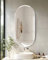 Artloge Spiegel Wand dekorative Flurspiegel 50×100 cm Oval, Wohnzimmer Spiegel Dekospiegel Silber abgeschrägter Spiegel HD Hochwertiger Hängespiegel für Wohnzimmer Schlafzimmer Badezimmer
