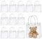 Clear Gift Bags, Transparent Geschenktüten PVC Mit Griffen, Durchsichtige Taschen, Durchsichtige Tüten für Geschenke, Geschenkfolie Transparent, Transparente Tasche (Transparent, 20 * 20 * 8cm)