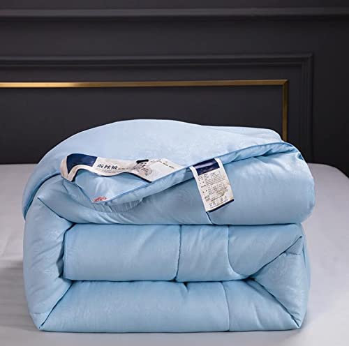 Luxuriöse 13,5 Tog Seide Doppelbett Bettdecke Hypoallergen Atmungsaktiv Ganzjahresdecke 135 x 200 cm Schlafdecke Medizinisch Geprüfter Komfort