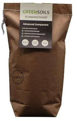 SCHWARZFASER© | Terrapreta | Schwarzerde | Schwarzfasererde | Bodenaktivator | Biokohle | Torffrei | Kokosfrei | Made in Germany | 8 Liter