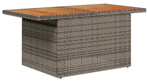 vidaXL Garten-Sofa-Set mit Speicher 6 pcs Grau Poly Rattan, Garten und Terrasse, rechteckige modulare Couch, viel Stauraum für Gartenmöbel, ideal zum Sitzen und Entspannen
