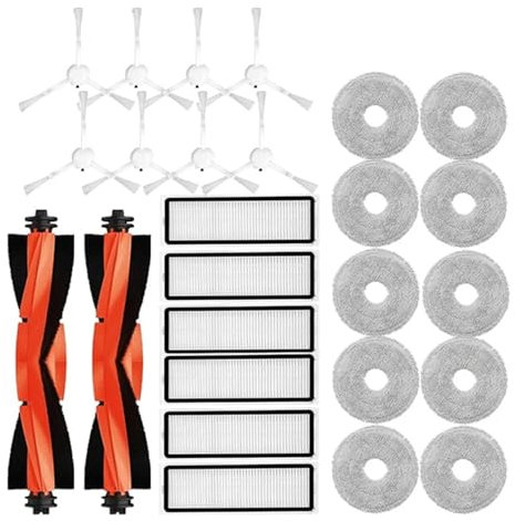 UYHMGH Pièces et Accessoires compatibles avec l'aspirateur Robot Xiaomi S10 Plus / S10+ / B105, Brosse latérale Principale, Filtre Hepa, Chiffon de Nettoyage de Remplacement(As Shown 26pcs)