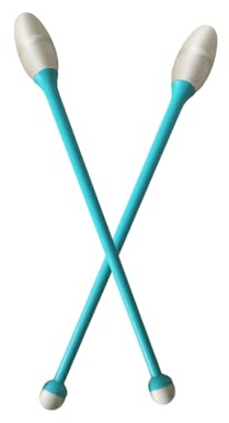 LIUHUO Rhythmic Gymnastics Clubs Bars Rubber Material Suitable Competitions Performances Six Colours Three Sizes Couple Blue White