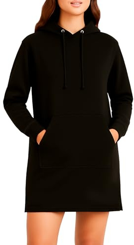 biyya® Womens Pullover Long Hoodies Long Sleeves Ladies Fleece Longline Casual Hoodies Sweatshirt Top Soft Jumper Hoodies for Women S-XXL