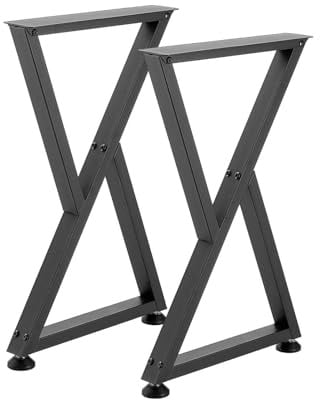 VEVOR Table Legs, 29.1 H x 18.6 W Steel Furniture Legs, Modular Design, Easy Assembly, 2204 lbs Max Load Heavy Duty, Z Shape for Home Office Desk DIY, Coffee Dinner Tables, Workbench,2 PCS, Black