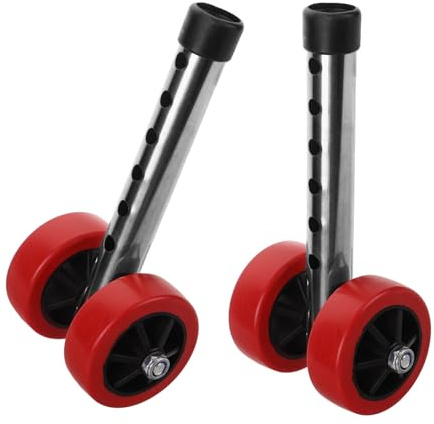 SKISUNO 1 Paar Robuste Walker Räder aus Edelstahl und Gummi Leise und Verschleißfest Ersatzräder für Gehhilfen für Innenbereich Praktische Rollator Zubehörteile