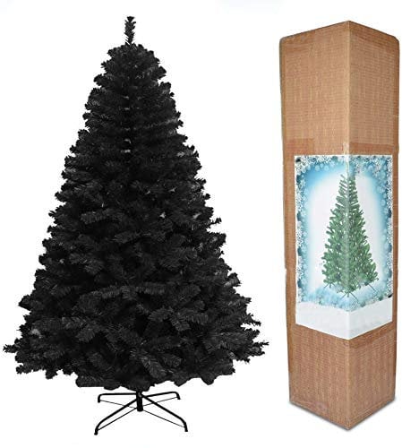 SHATCHI - Albero di Natale Artificiale, 180 cm, 1,8 m, Colore: Nero