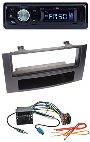 Autoradio Caliber RMD021 USB/Micro-SD+ Radioblende+ Fach+ Quadlock -> ISO Adapter für VW T5 Caravelle Bus + Kasten+ T5 Transporter 03/03-08/09 Pritsche/Fahrgestell